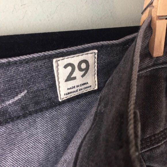 NWT Free People Side Car Sanded Black Distressed Mom Jean Pleated Mini Skirt 29 - Picture 11 of 13